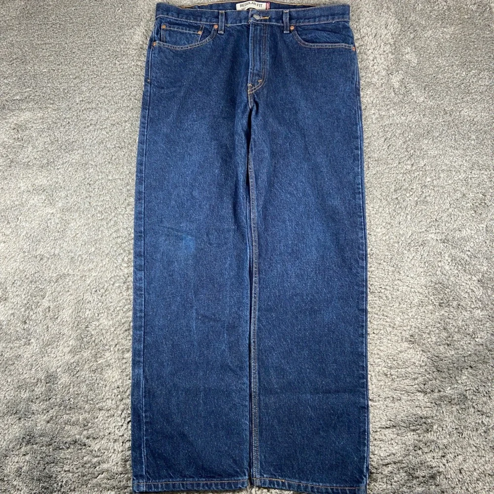 Vintage Levis 505 Jeans Men 38x32 Blue Denim Regular Fit Straight Leg Cotton Y2k